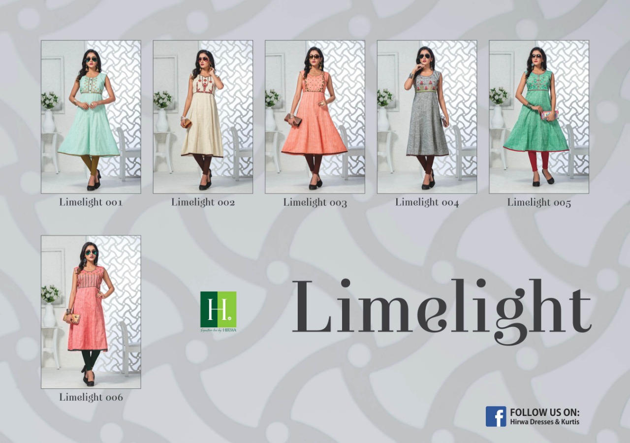 Hirwa Present  Limelight Anarkali Style Short Kurtis Catalogue