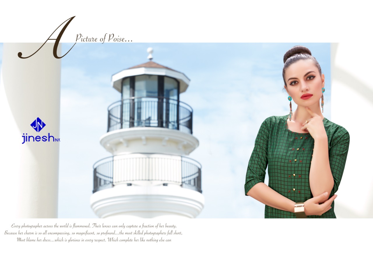 Jinesh Nx Present Essence Vol 4 Casual Wear Kurtis Collection.