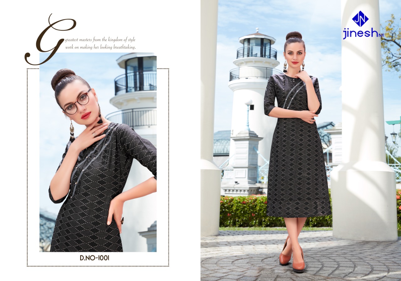 Jinesh Nx Present Essence Vol 4 Casual Wear Kurtis Collection.