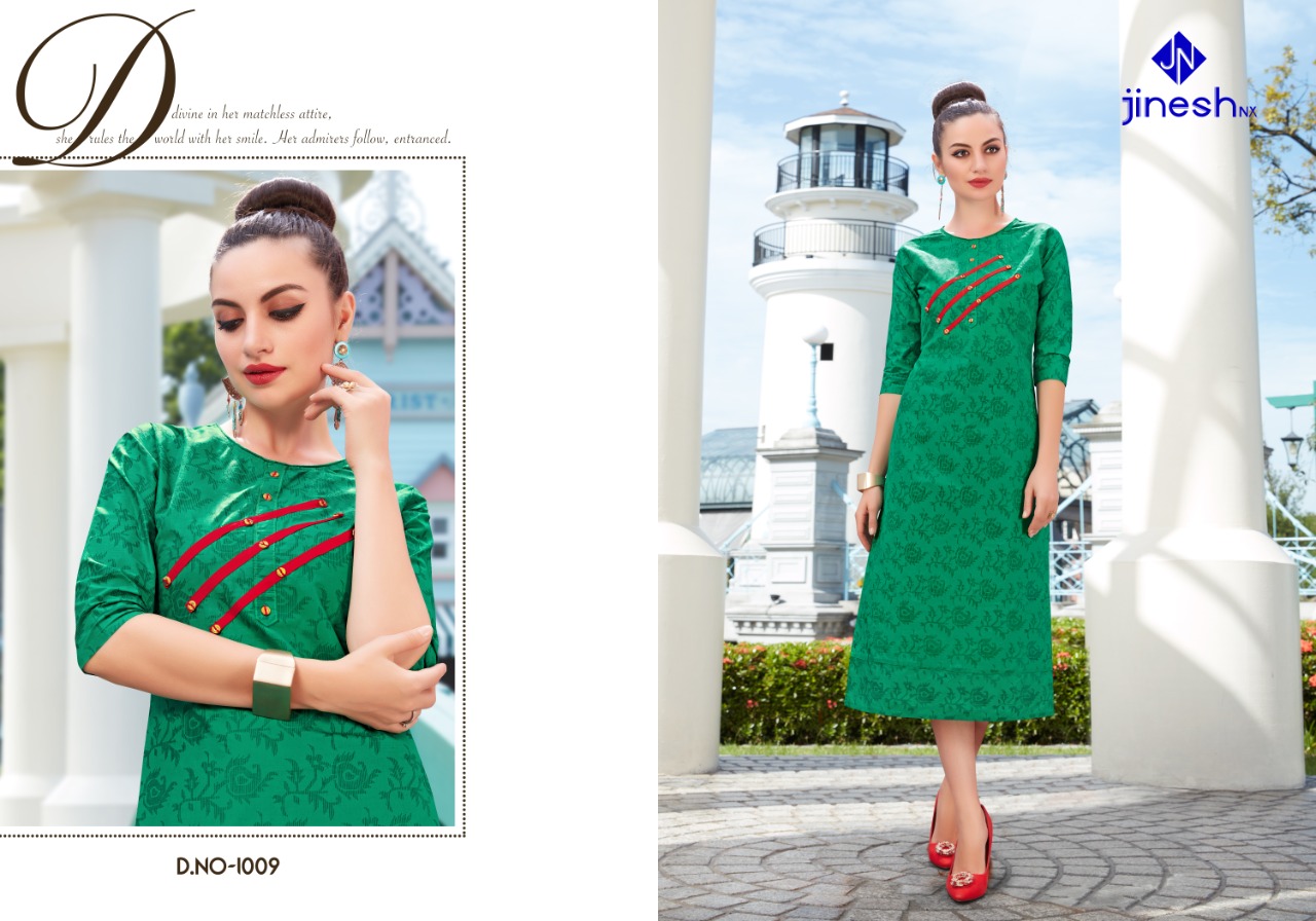 Jinesh Nx Present Essence Vol 4 Casual Wear Kurtis Collection.