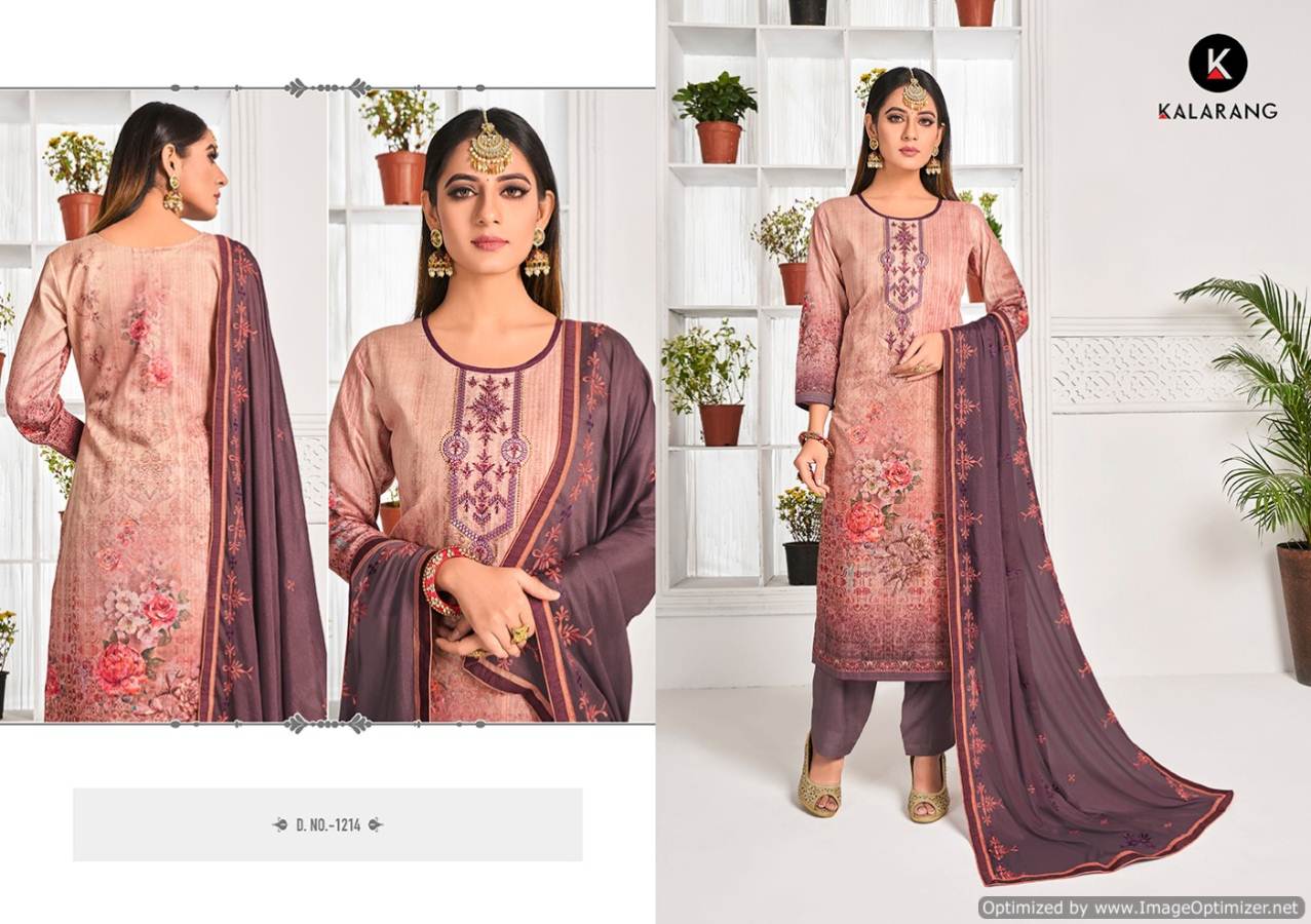 Kalarang By  Heritage  Vol 2 Jam Silk Digital Printed Dress Material Collection
