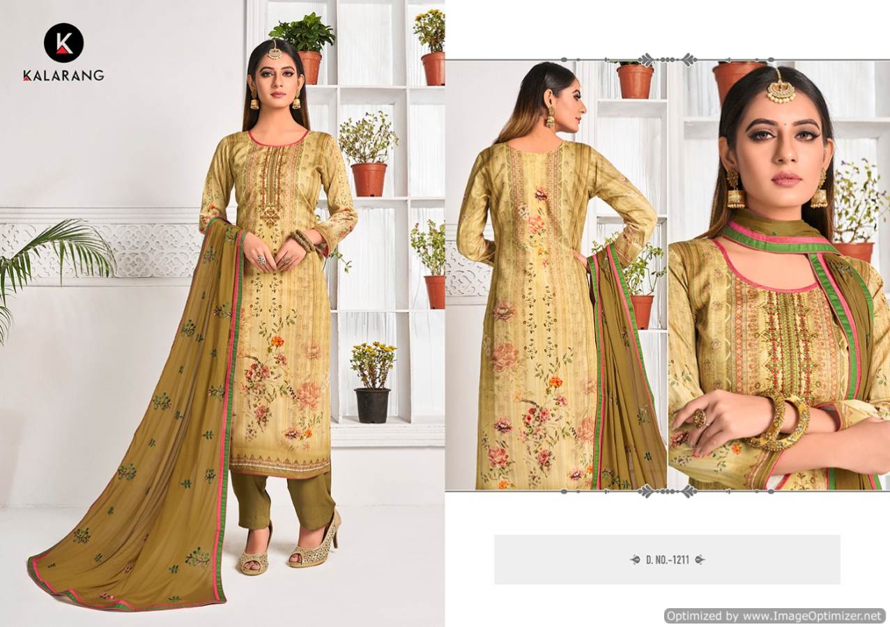 Kalarang By  Heritage  Vol 2 Jam Silk Digital Printed Dress Material Collection