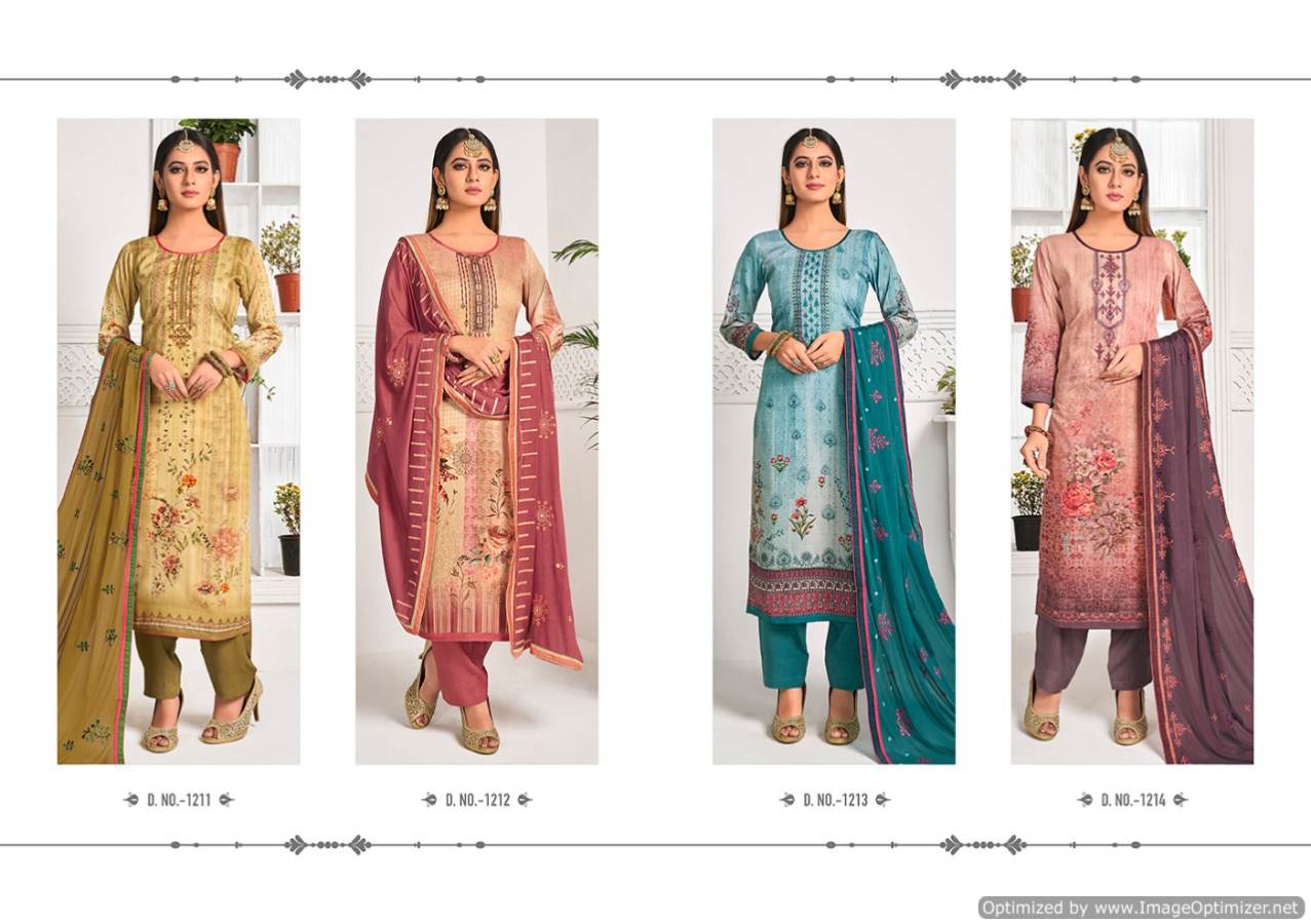 Kalarang By  Heritage  Vol 2 Jam Silk Digital Printed Dress Material Collection