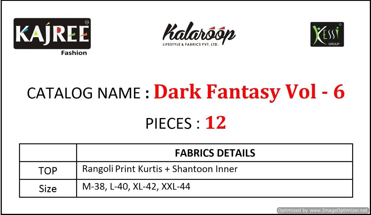 Kalaroop  By Dark Fantasy Vol  6 Kurtis Catalogue Discount
