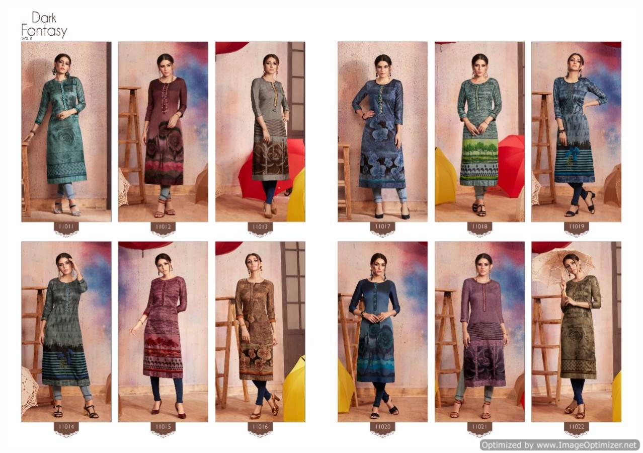 Kalaroop  By Dark Fantasy Vol  6 Kurtis Catalogue Discount