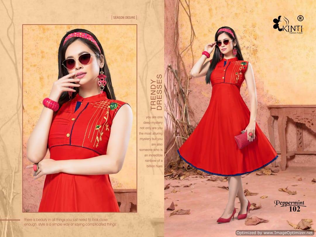 Kinti  By Peppermint Discount 2% Short Kurti Collection