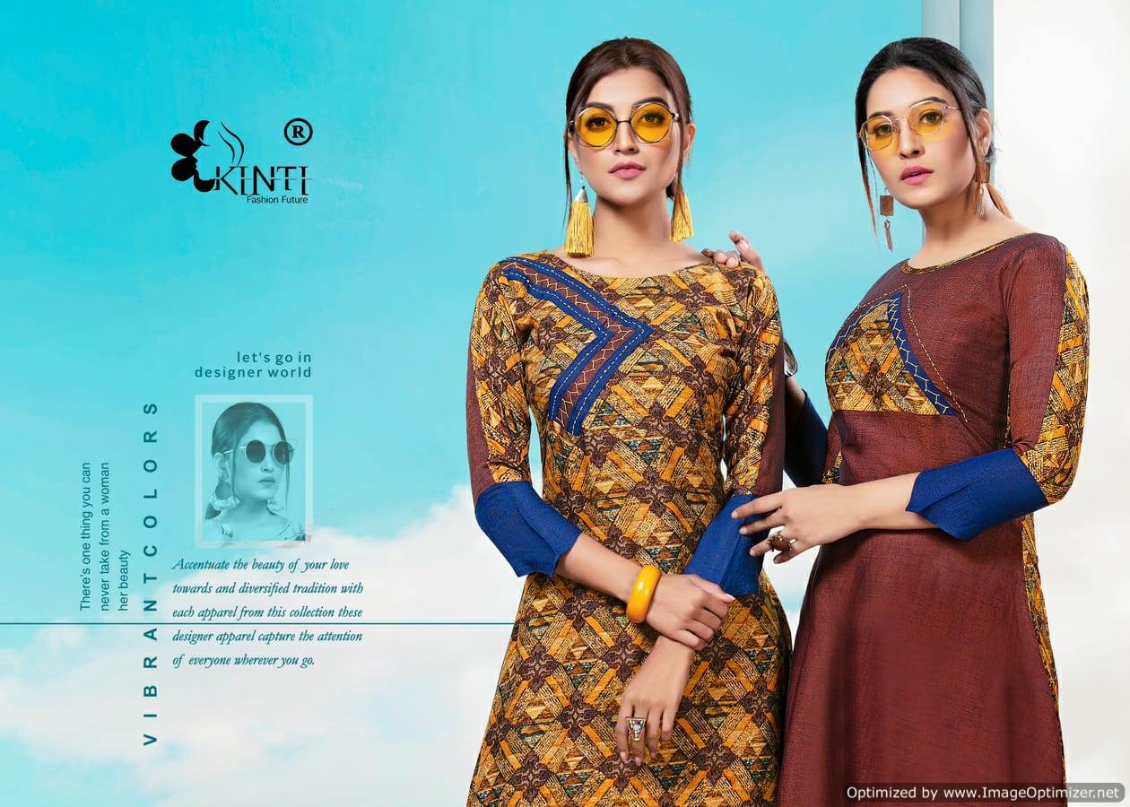 Kinti  By Sunday Monday Vol 3 Collection. 2 In 1 Kurti