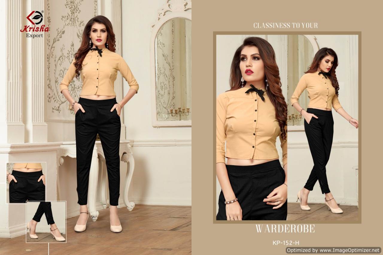 Krisha  By Signature Rayon Slub Lycra Pant Collection