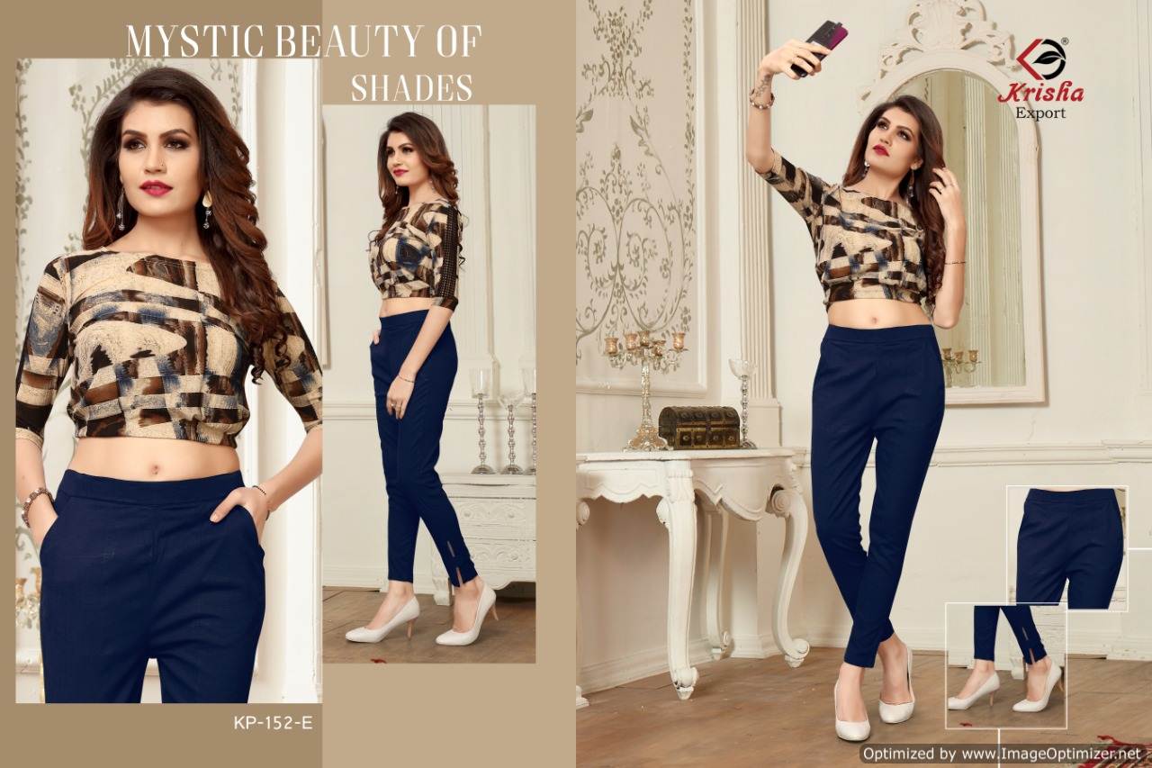 Krisha  By Signature Rayon Slub Lycra Pant Collection