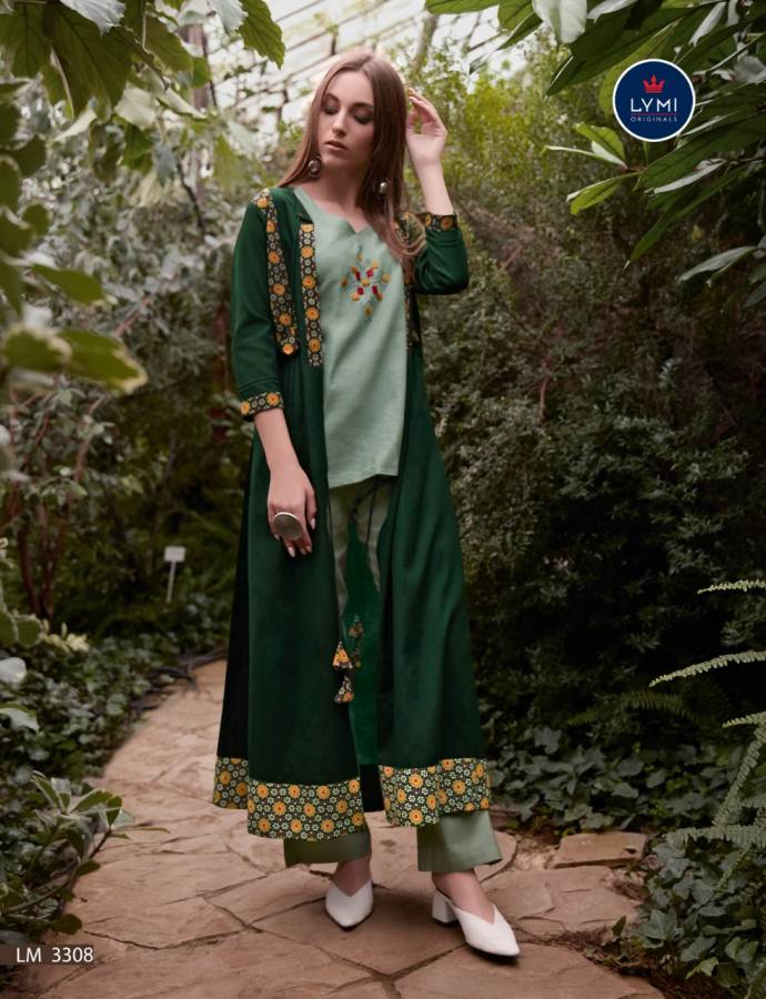Straight 3/4th Sleeve Kurti With Shrug at Rs 460 in Surat | ID: 22137598697