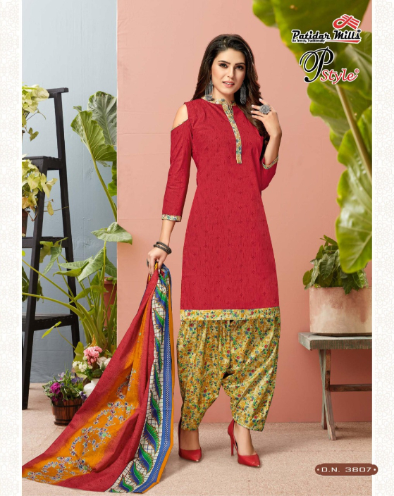 Patidar Mills Present P Style Vol 38 Dress Material Catalogue
