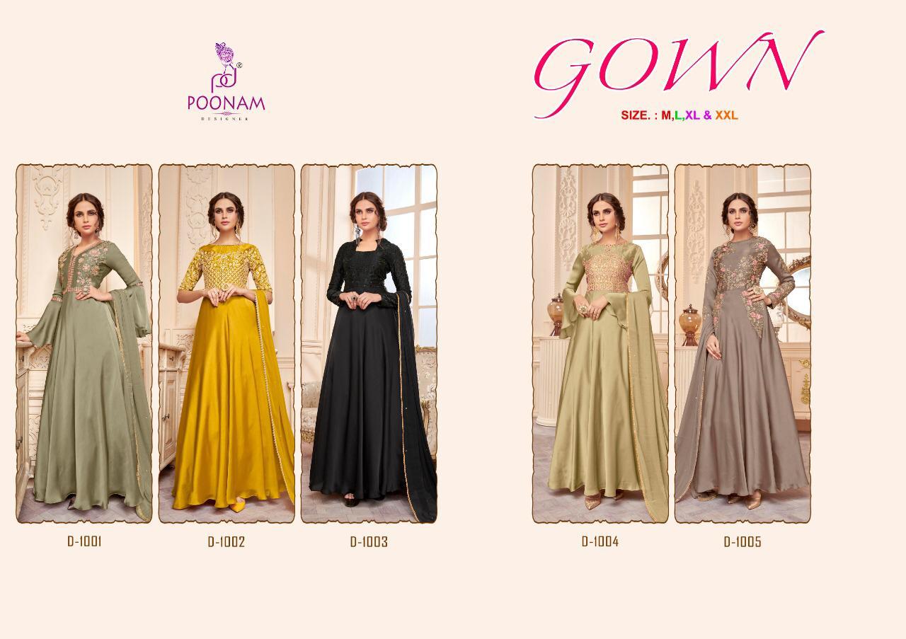 Poonam Present Gown Long Kurtis Catalog