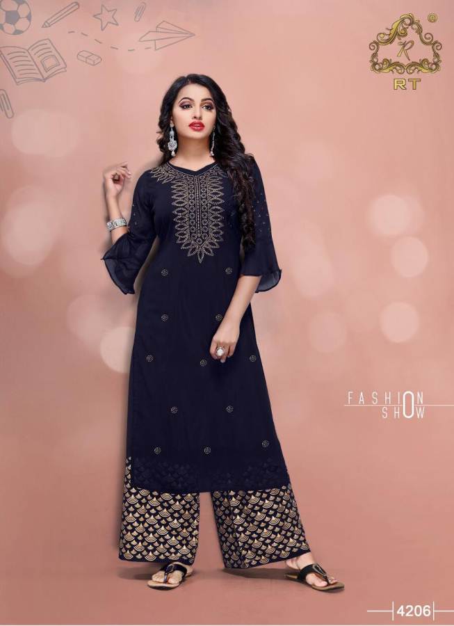 Rt Present  Swarovski 2 Designer Georgette Kurti With Palazzo
