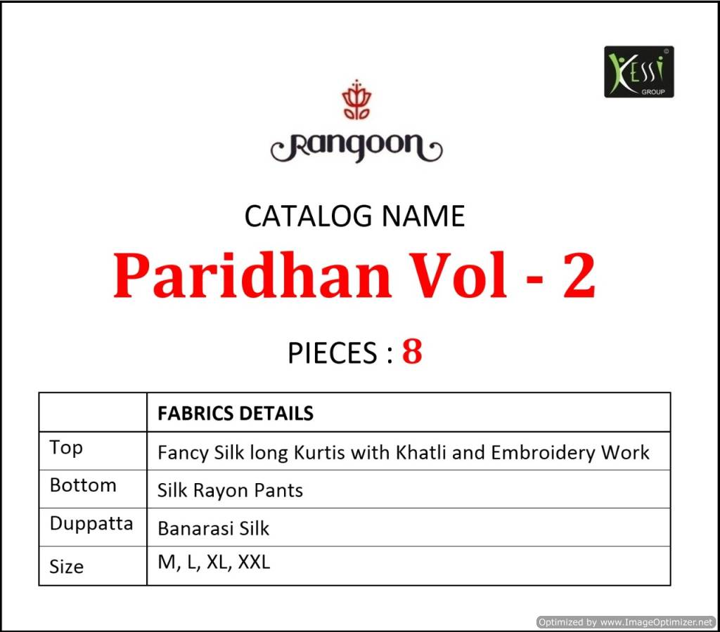 Rangoon  By Paridhan  Vol 2 Straight Kurti With Pant Collection.