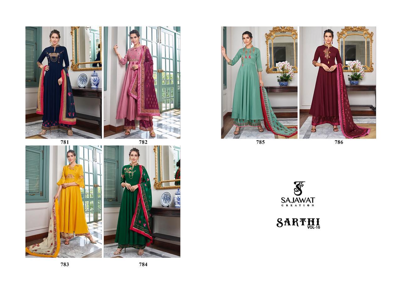 Sajawat Present Sarthi Vol 10 Readymade Collection