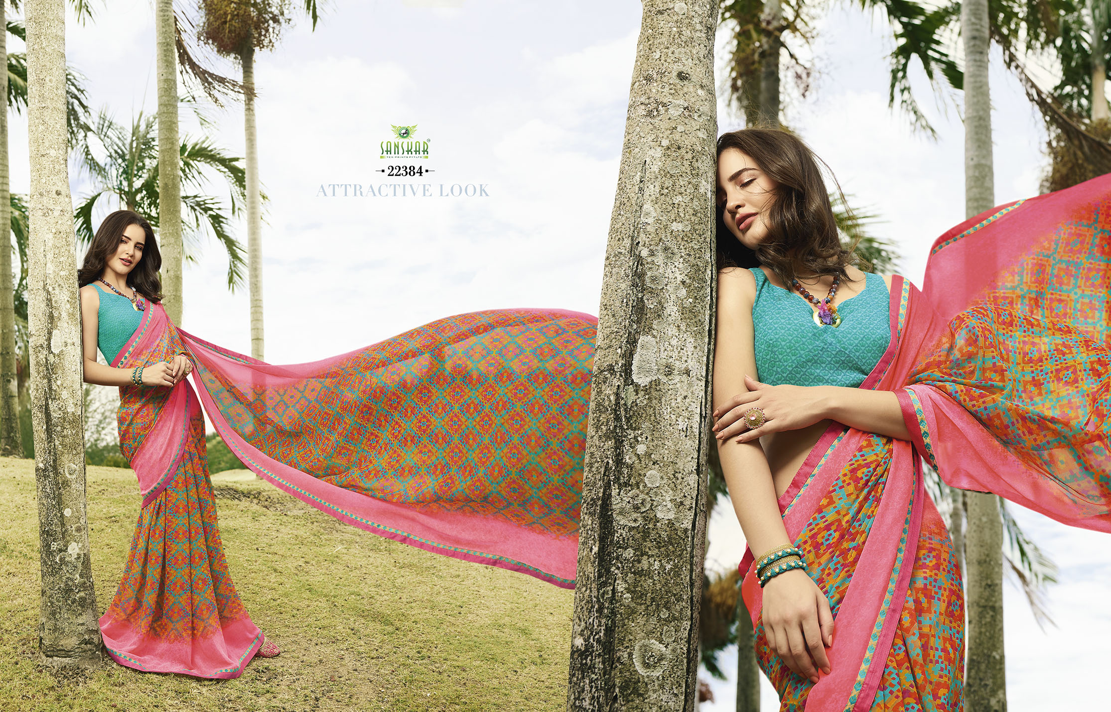 Sanskar Present   Shree 5 Printed Georgette Running Wear Saree Collection