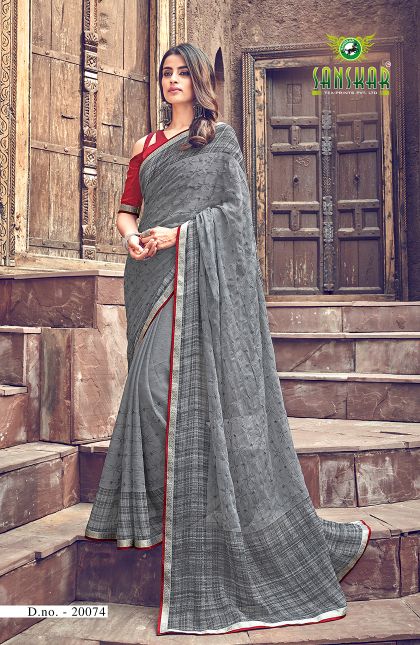 Sanskar  By Nynan  Vol 5 Running Wear Georgette Worked Saree