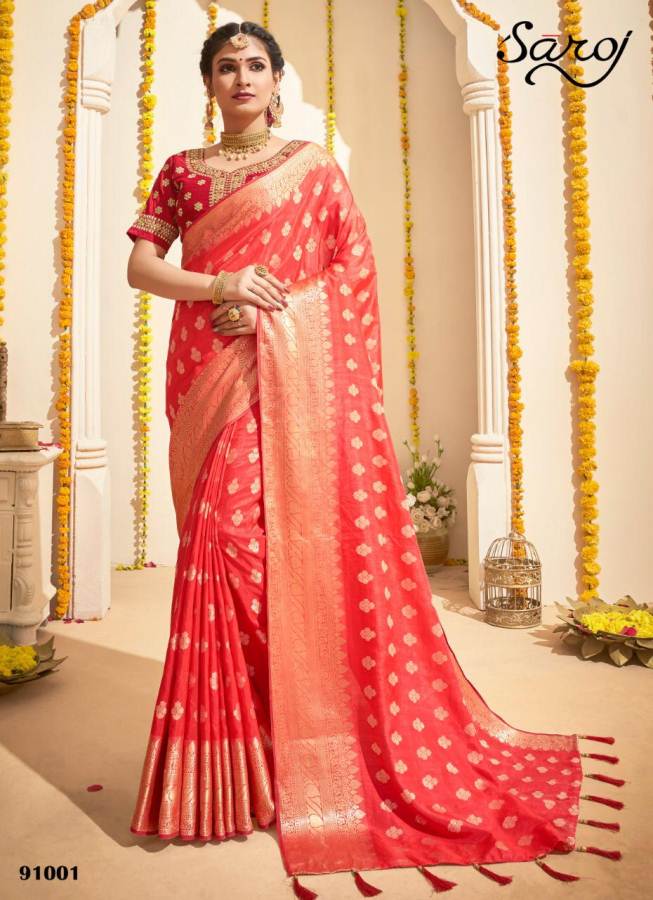 Saroj By Anokhi Designer Sarees Catalogue.