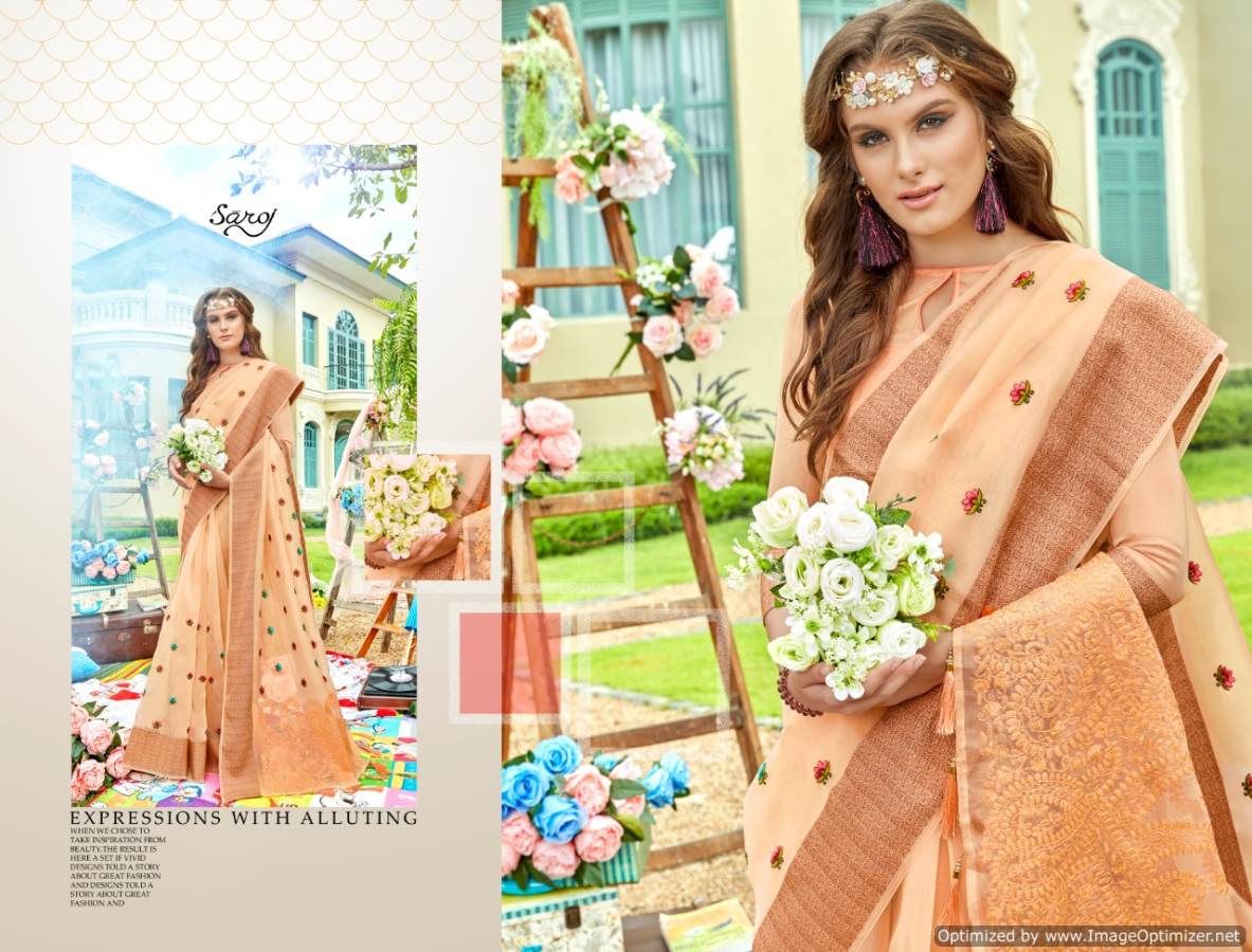 Saroj By Jamini Organza Designer Sarees Catalogue