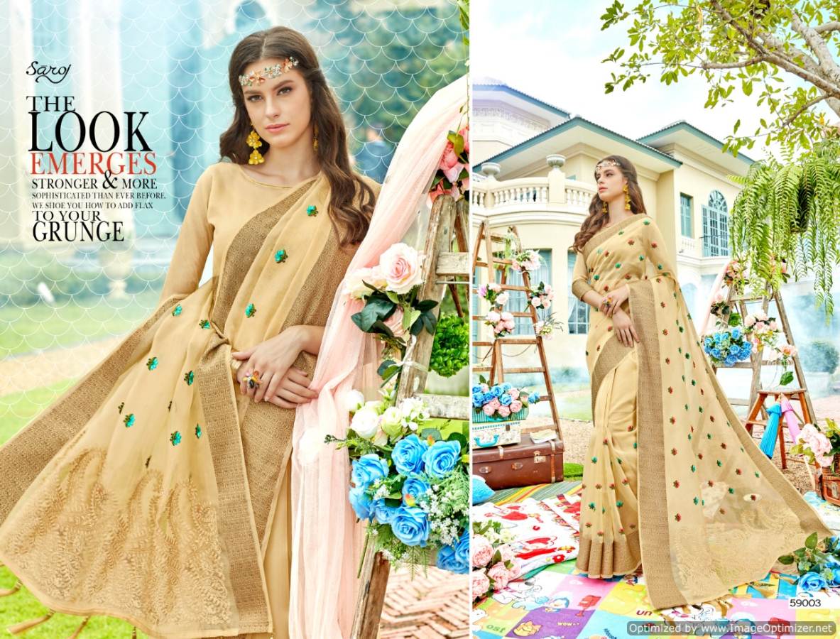 Saroj By Jamini Organza Designer Sarees Catalogue
