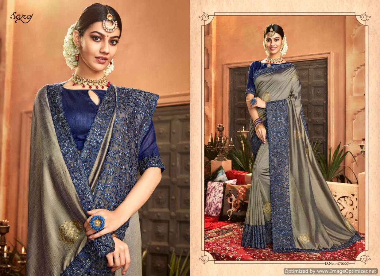 Saroj By Sharmil Organza Sarees Catalogue