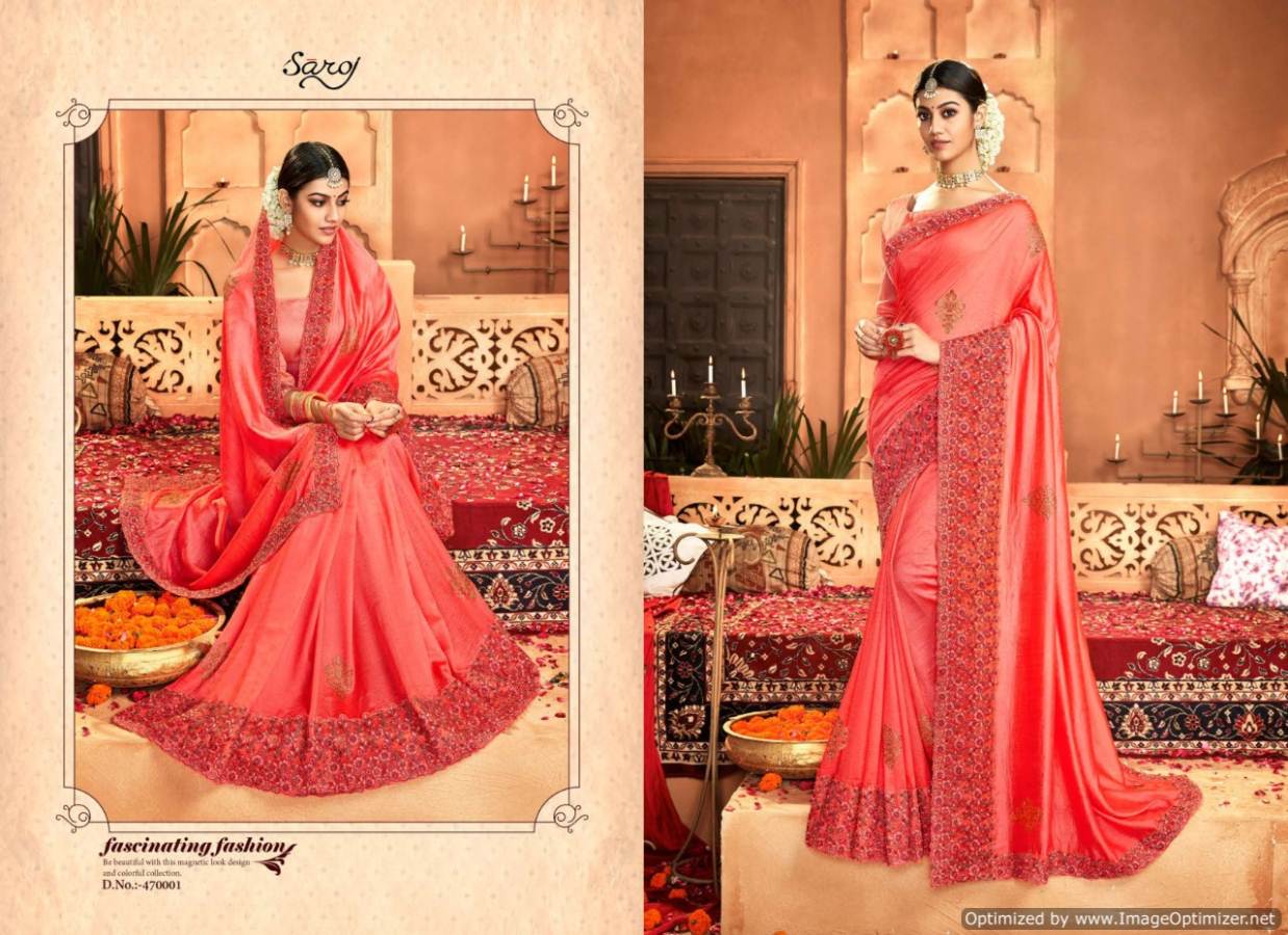 Saroj By Sharmil Organza Sarees Catalogue
