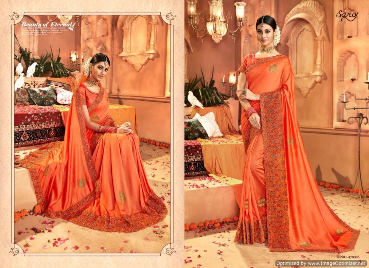 Saroj By Sharmil Organza Sarees Catalogue