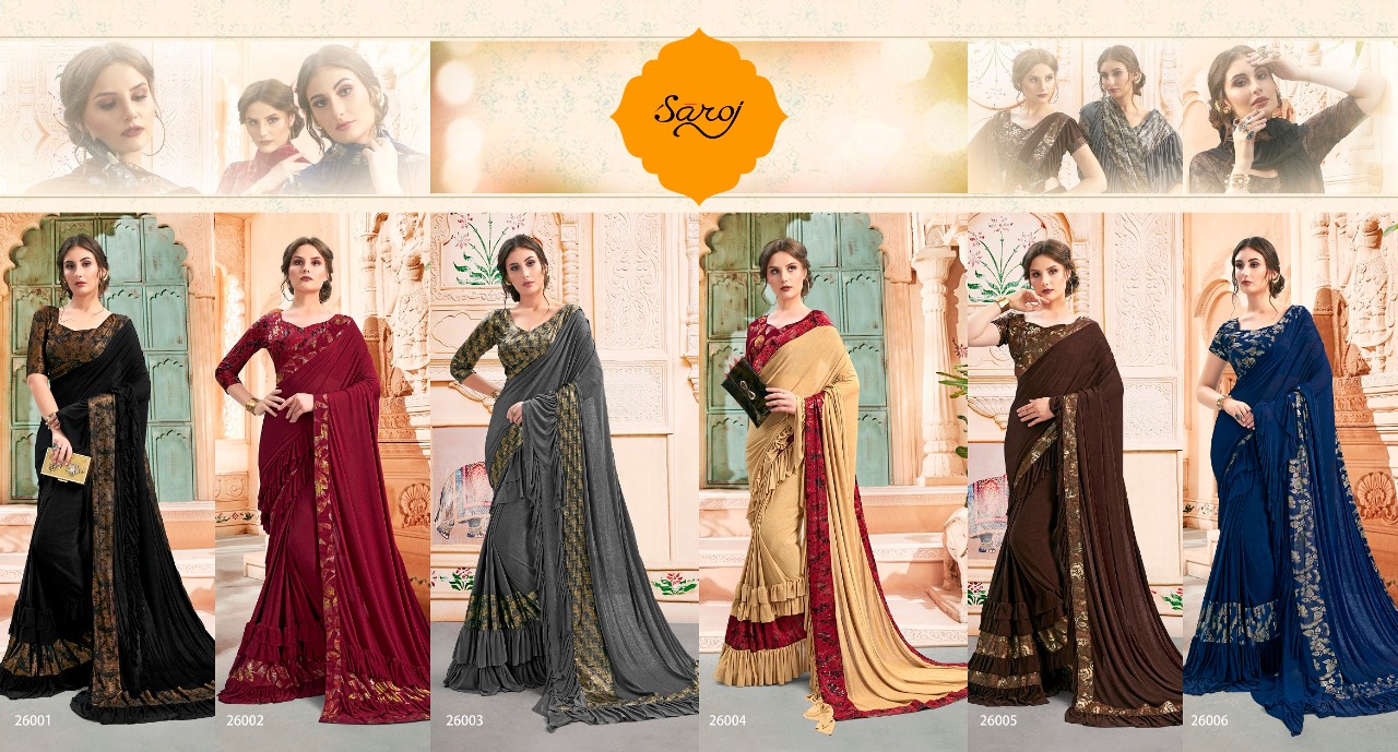 Saroj Present Hotstar  Party Wear Sarees Catalogue
