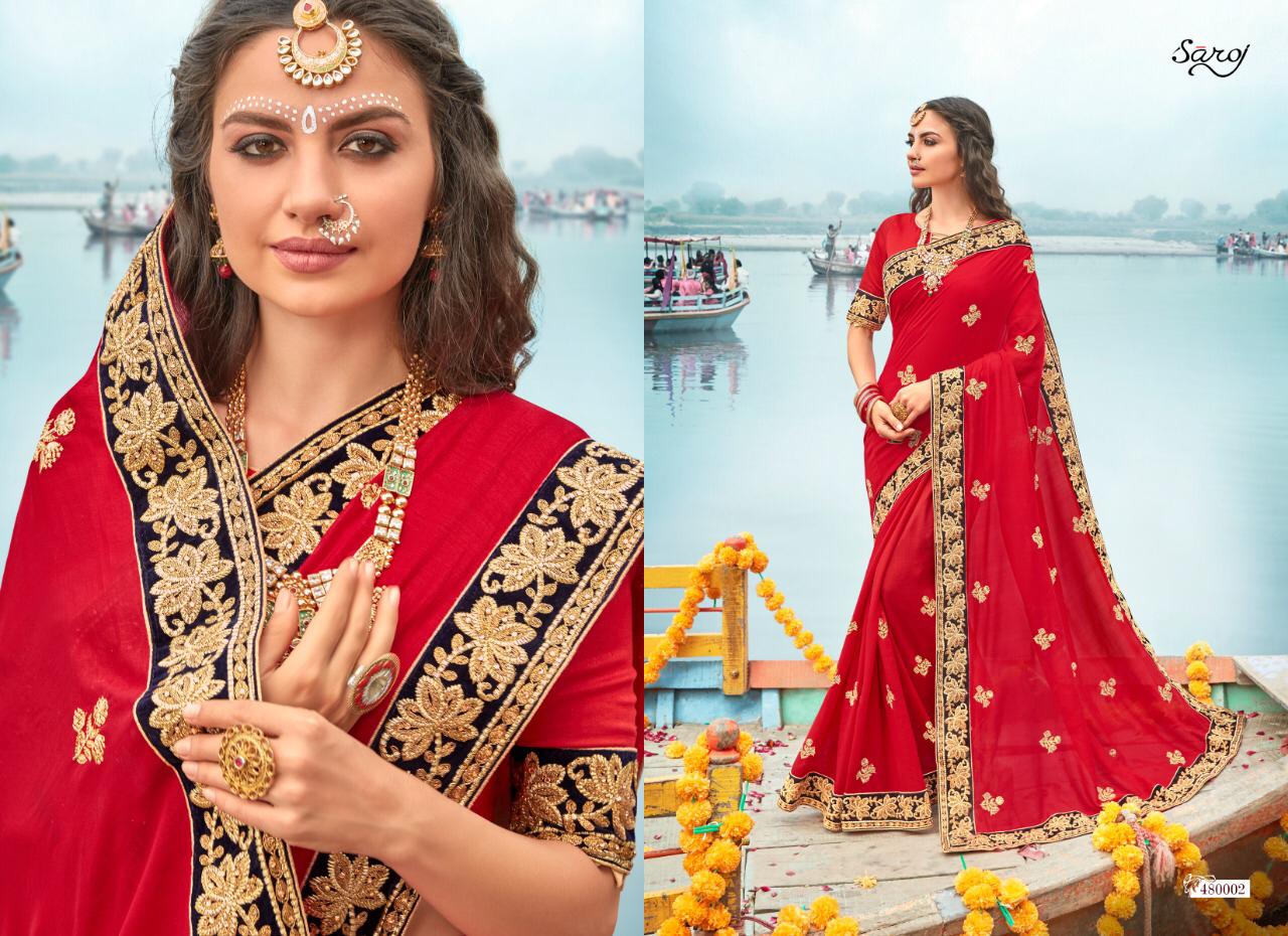 Saroj Present Karuna Traditional Wear Sarees Catalogue