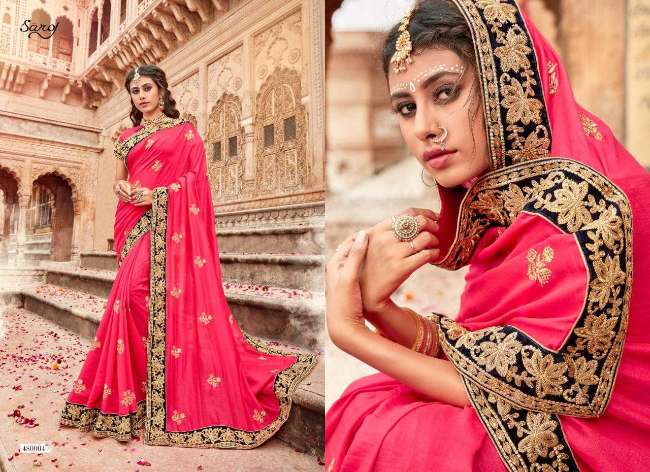 Saroj Present Karuna Traditional Wear Sarees Catalogue