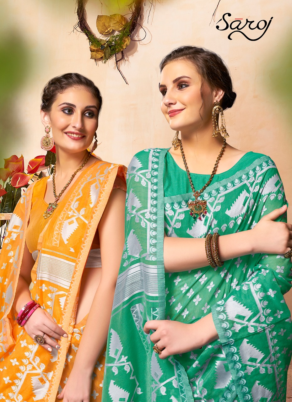 Saroj Present Meenakkshi Party Wear Designer Sarees Catalogue.