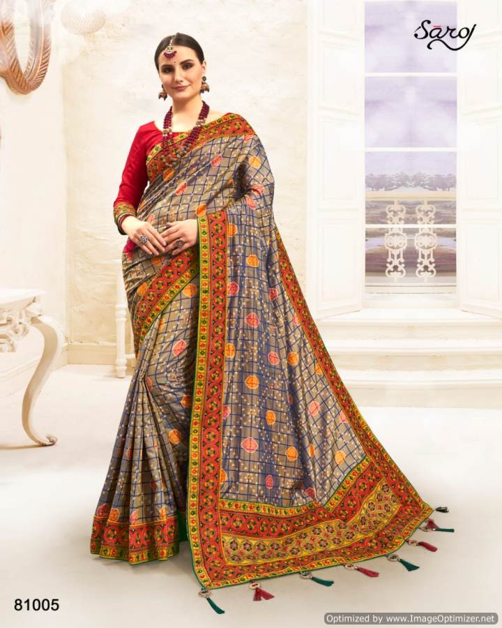 Saroj Present Panihari Heavy Sana Silk Designer Sarees Catalogue
