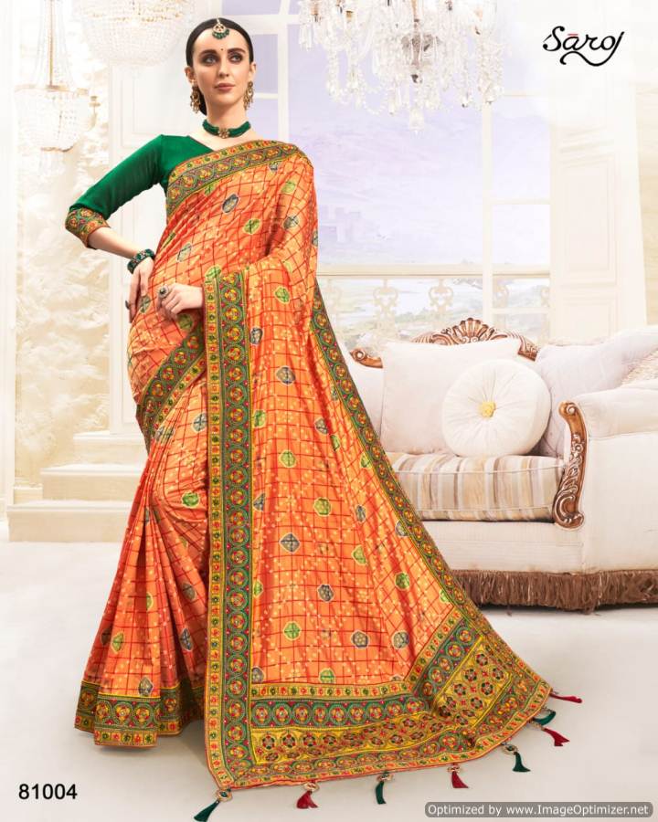 Saroj Present Panihari Heavy Sana Silk Designer Sarees Catalogue