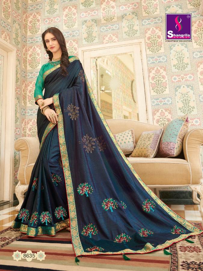 Shangrila By Palaash Designer Wedding Wear Sarees Catalogue