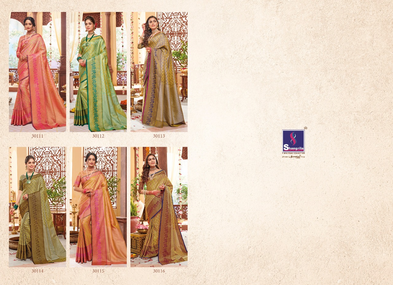 Shangrila Present Ishani Silk Sarees Catalogue