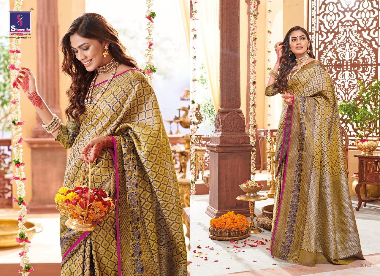 Shangrila Present Ishani Silk Sarees Catalogue