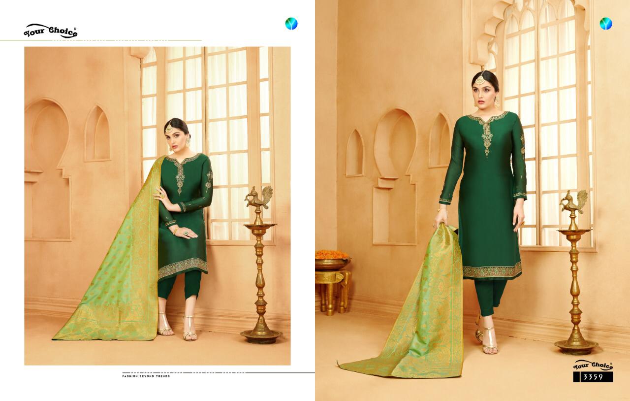 Y.c  By Banarasi 4 Designer Satin Georgette Salwar Suits