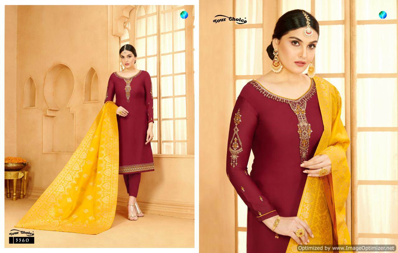Y.c  By Banarasi 4 Designer Satin Georgette Salwar Suits