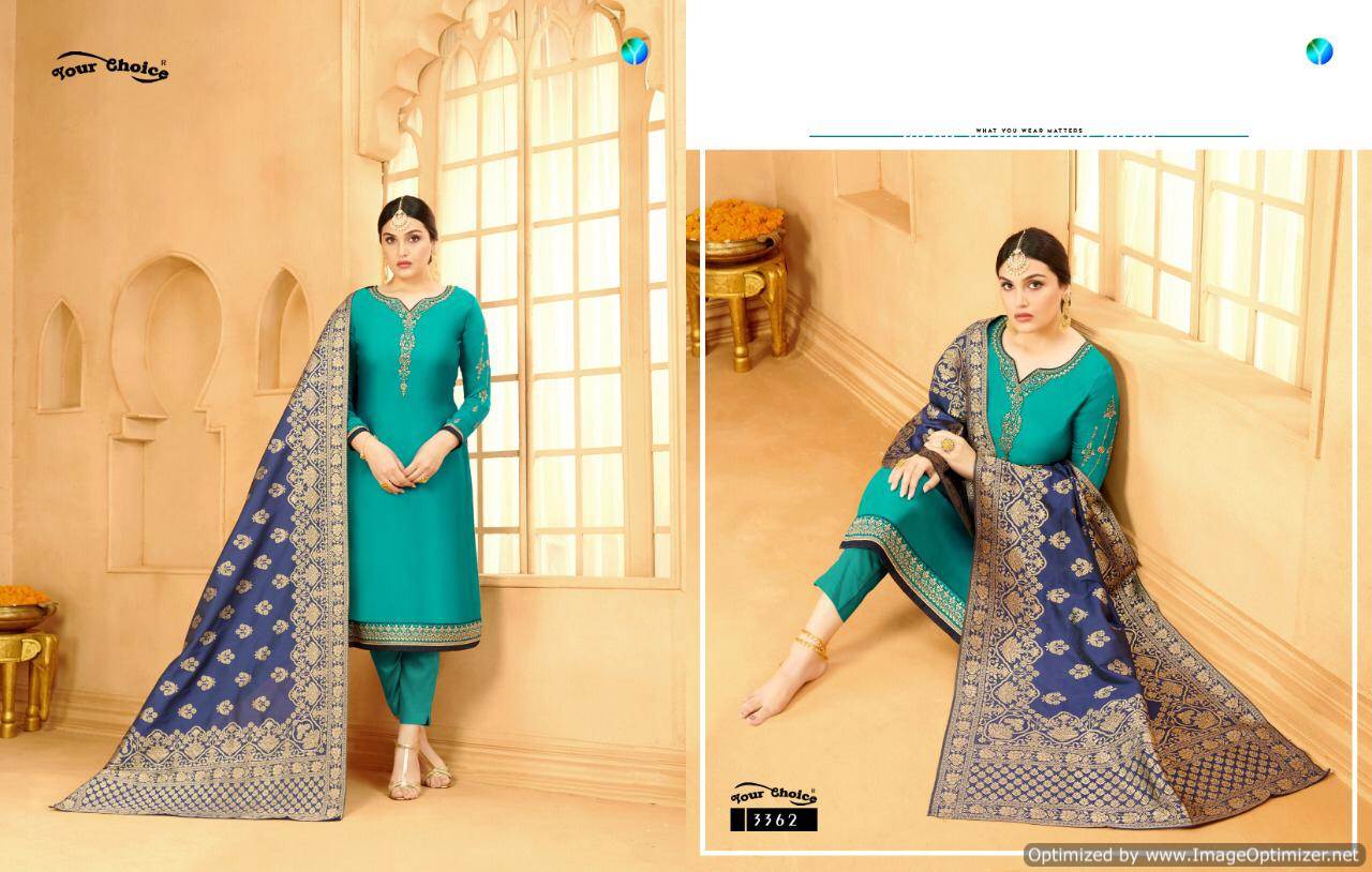 Y.c  By Banarasi 4 Designer Satin Georgette Salwar Suits