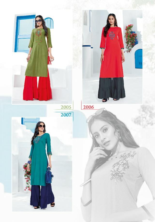 Parra Studio Present Lovely Kurtis With Sarara Catalogue