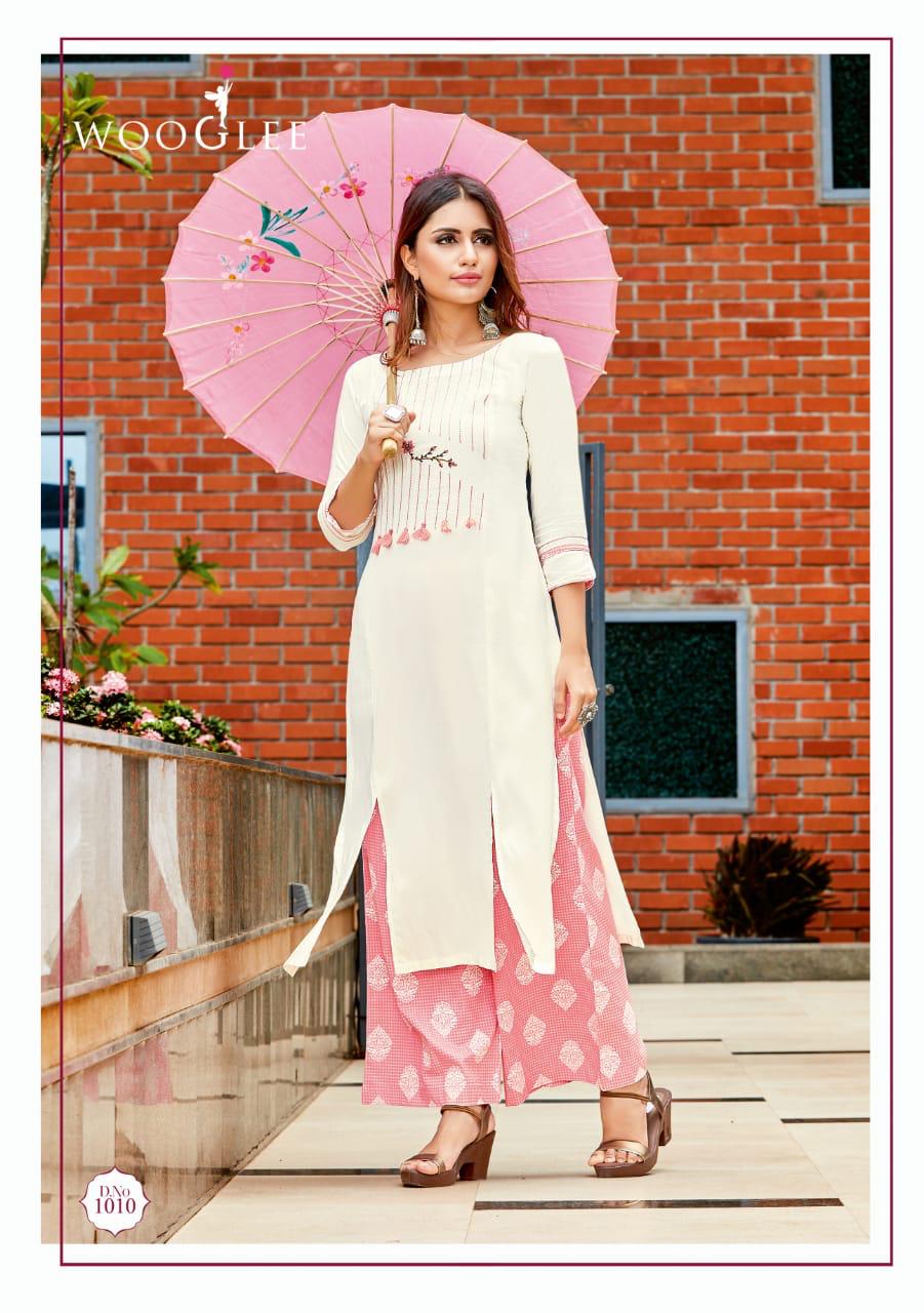 Wooglee Fashion  Present Celebration Kurtis With Plazzo Collection