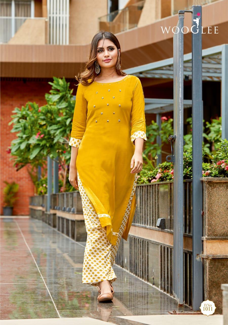 Wooglee Fashion  Present Celebration Kurtis With Plazzo Collection