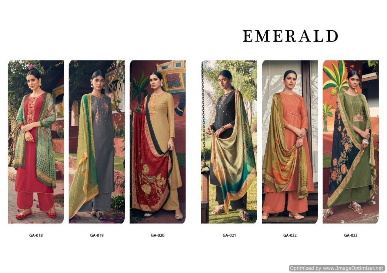 Angroop Present Emerald Designer Dress Material Collection.