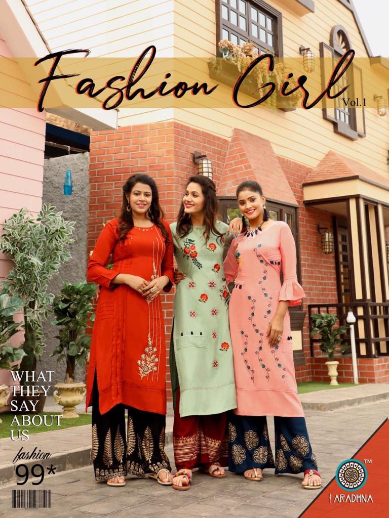 Aradhna Present Fashion Girl Vol 1 Kurtis Catalogue