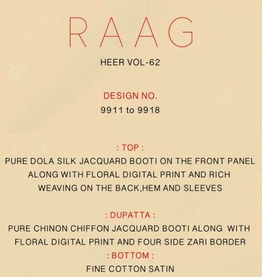 Kimora Present Raag Designer Dress Material Collection.