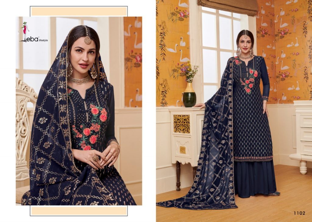 Eba Lifestyle Present Mount Black Vol 3 Dress Material Catalogue