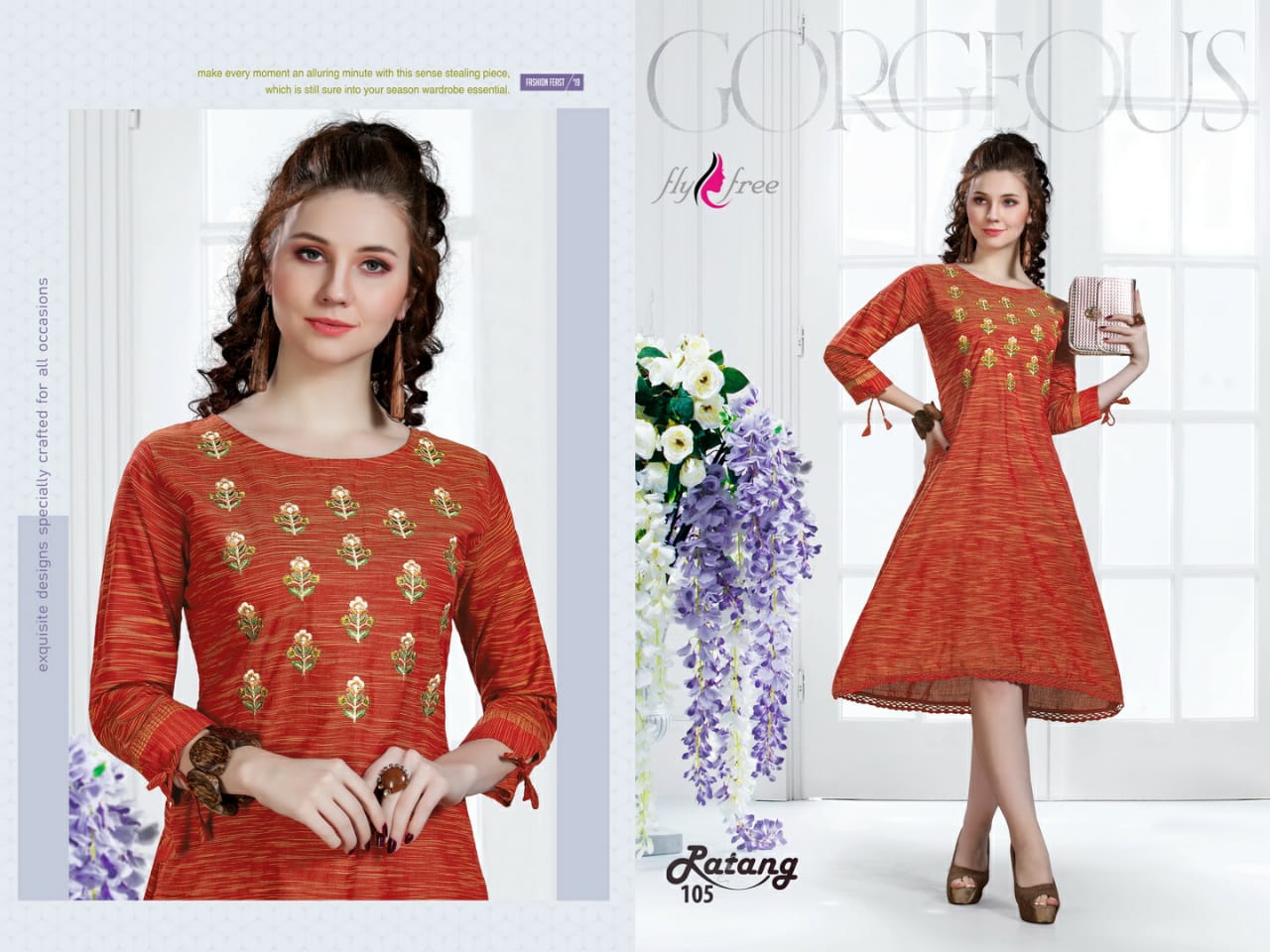 Fly Free Present Patang Handloom Cotton Kurti Collection