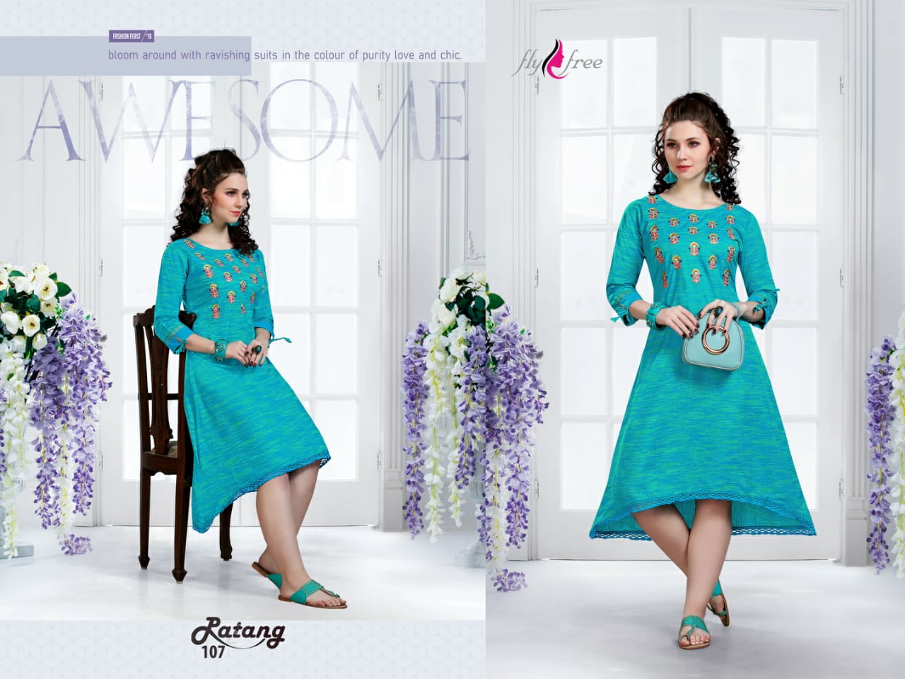 Fly Free Present Patang Handloom Cotton Kurti Collection