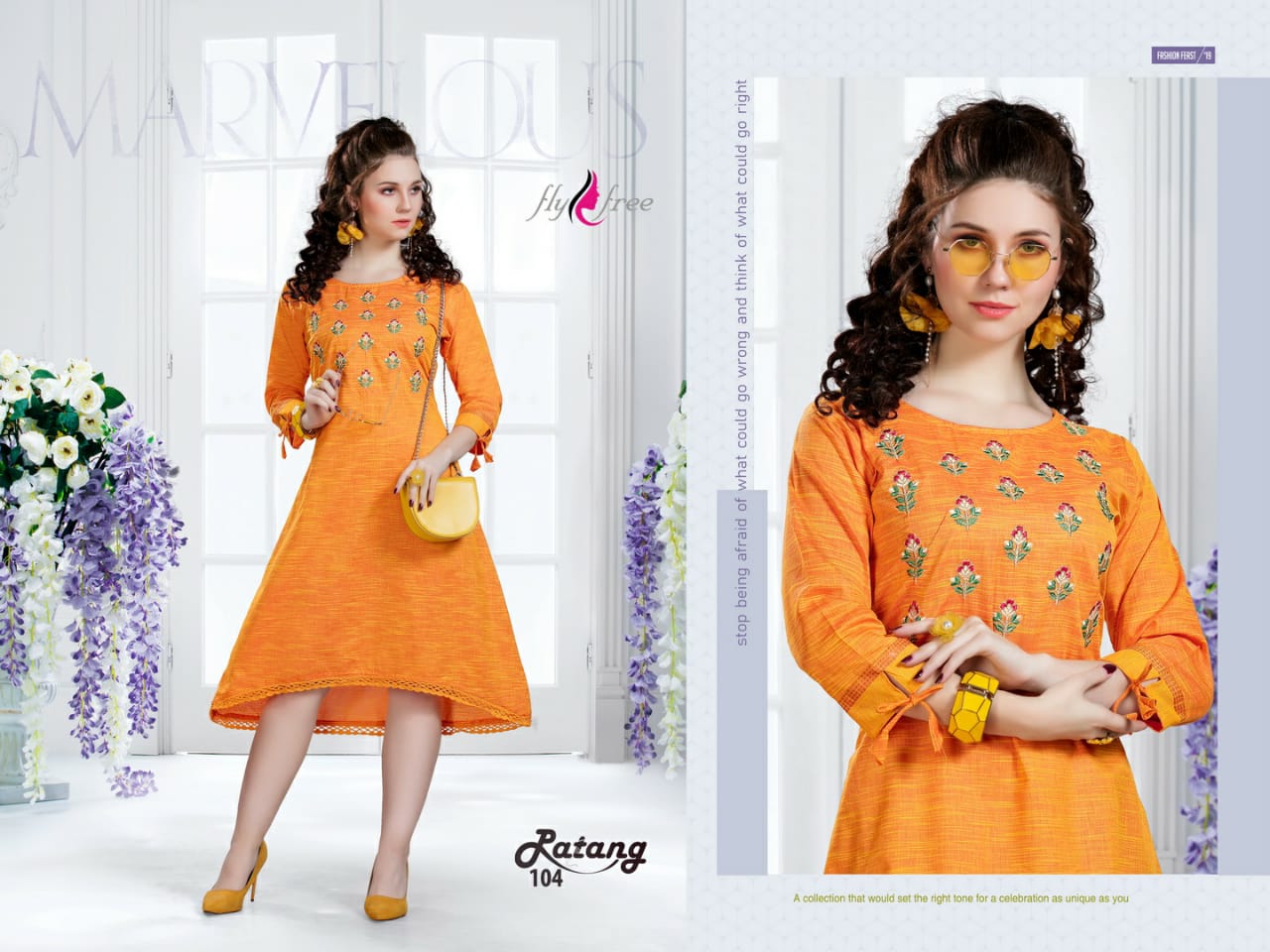 Fly Free Present Patang Handloom Cotton Kurti Collection