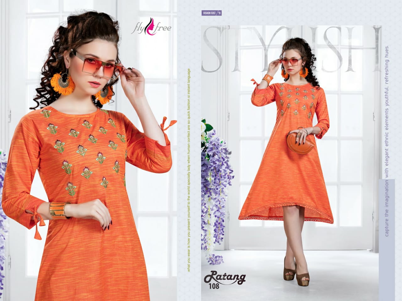 Fly Free Present Patang Handloom Cotton Kurti Collection